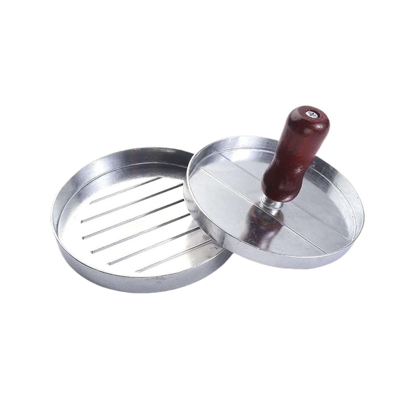 Generisch Aluminium-Burgerpresse, Patty-Maker, manuelle Antihaft-Fleischpresse, Rindfleisch-Gemüse-Hamburger-Form, Küchenhelfer(Large Set)