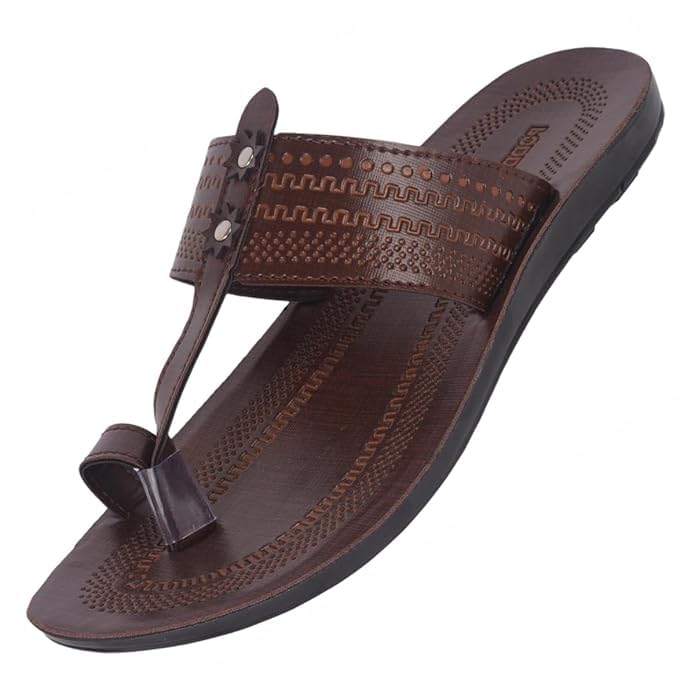 Image of Poddar Slippers, Sandals & Chappals for Men | Synthetic Leather Comfortable Footwear | Daily Use, Casual, Party, Stylish, Durable, Waterproof, Soft Sole, Anti-Slip (30052 Slipper)
