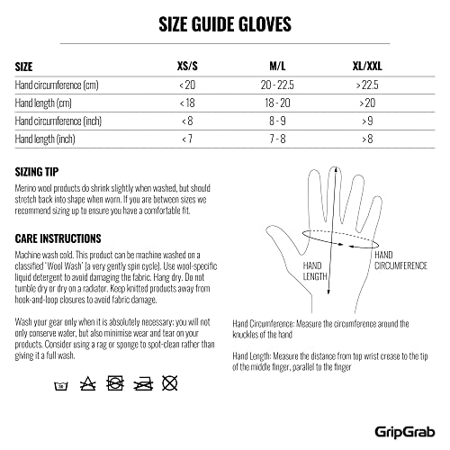 GripGrab Primavera 2 Merino Wool Spring Autumn Cycling Gloves Knitted Touchscreen Full Finger Anti Slip Bicycle Liners - Image 7