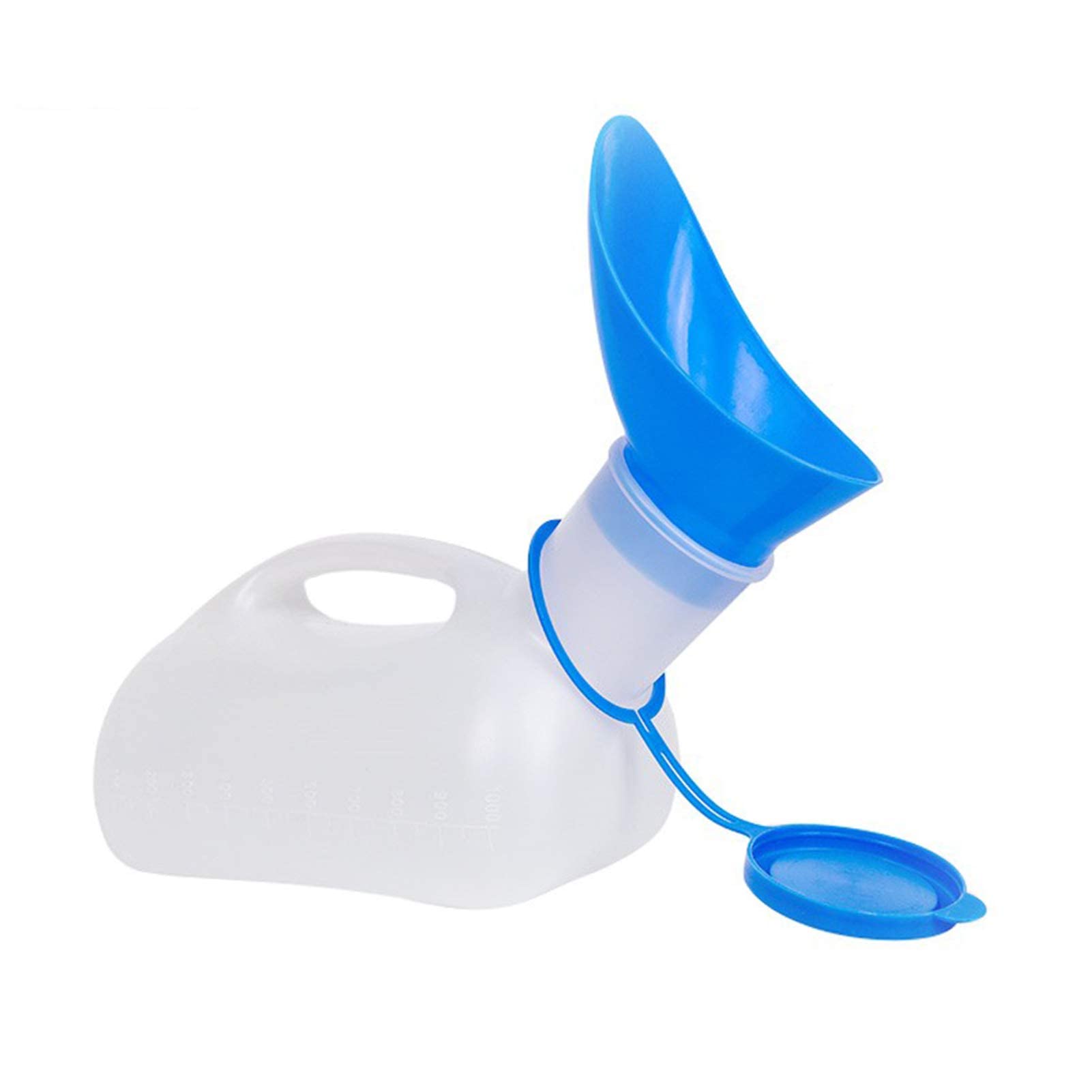 Orinal Unisex para automóvil, Orinal portátil para Hombres y Mujeres, Botella para orinar a Prueba de derrames con Tapa y Embudo para el hogar, Camping o Viajes en automóvil