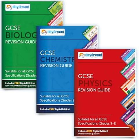 GCSE zestaw do nauki biologii, chemii i fizyki | Plakaty kieszonkowe: Przewodniki po wersji kieszonkowej | Specyfikacja GCSE | Darmowe edycje cyfrowe, dostępne na komputerach, telefonach i tabletach