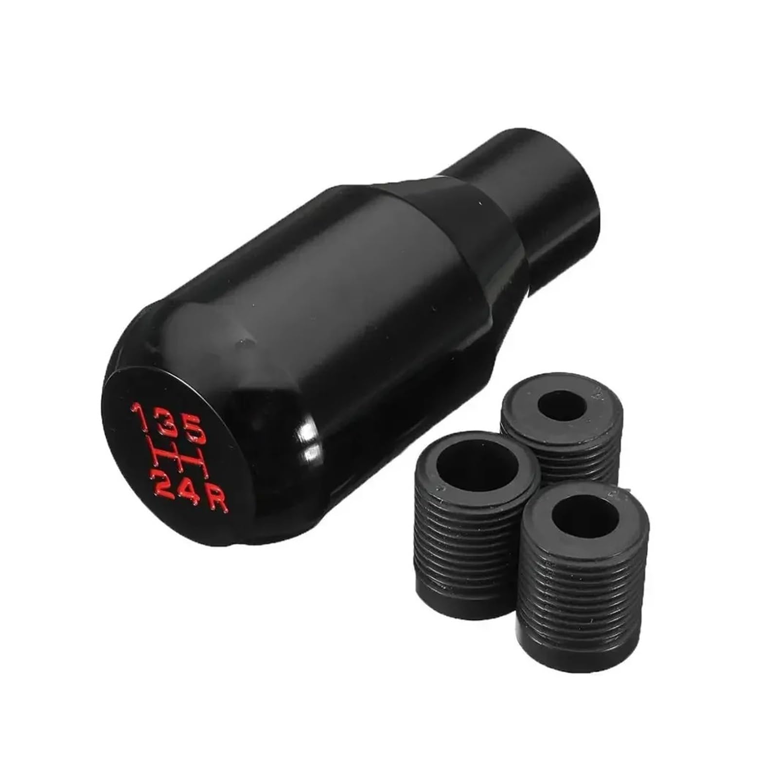 Jxewmtmc 1Pcs Universal Aluminum Gear Shift Knob 5 Speed Manual Stick Lever Shifter Black Gear Stick Shift Cover