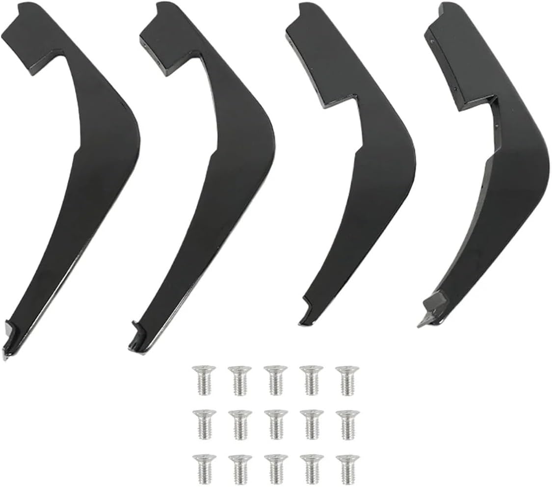 Rear Bumper Diffuser 4PCS For Chevrolet For Corvette C8 2020-2024 Stingray/Z51 Rear Bumper Diffuser Shark Fin Carbon Fiber Look Body Kit ABS Plastic(Glossy Black)