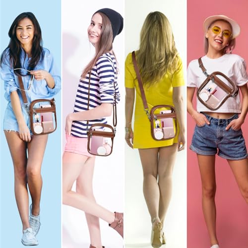 Image of Clear Bag Stadium Approved, Clear Crossbody Purse Bag with Front Pocket for Concerts Sports Events Festivals