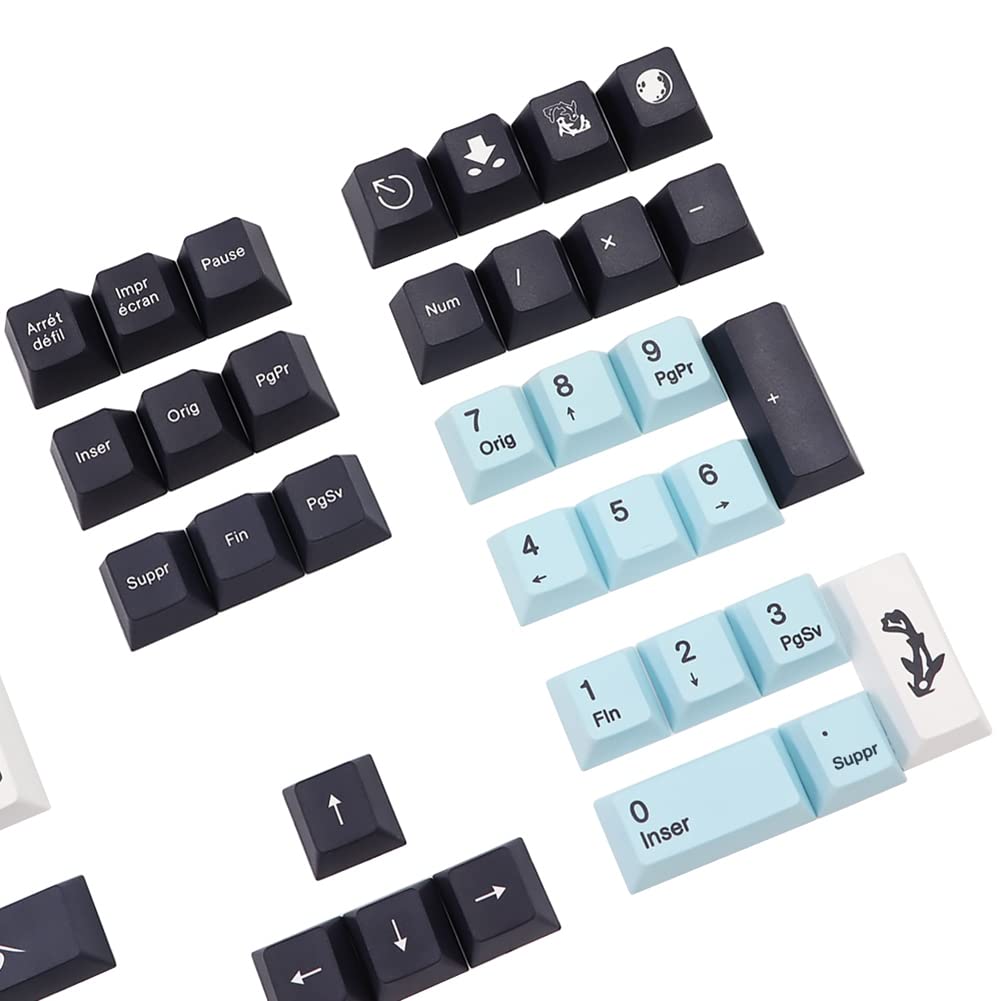Dye Subbed Keycap FR Disposition ISO PBT France Keycaps pour MX Switch Clavier Cherry Profile Key Cap FR Keycap 135 Touches