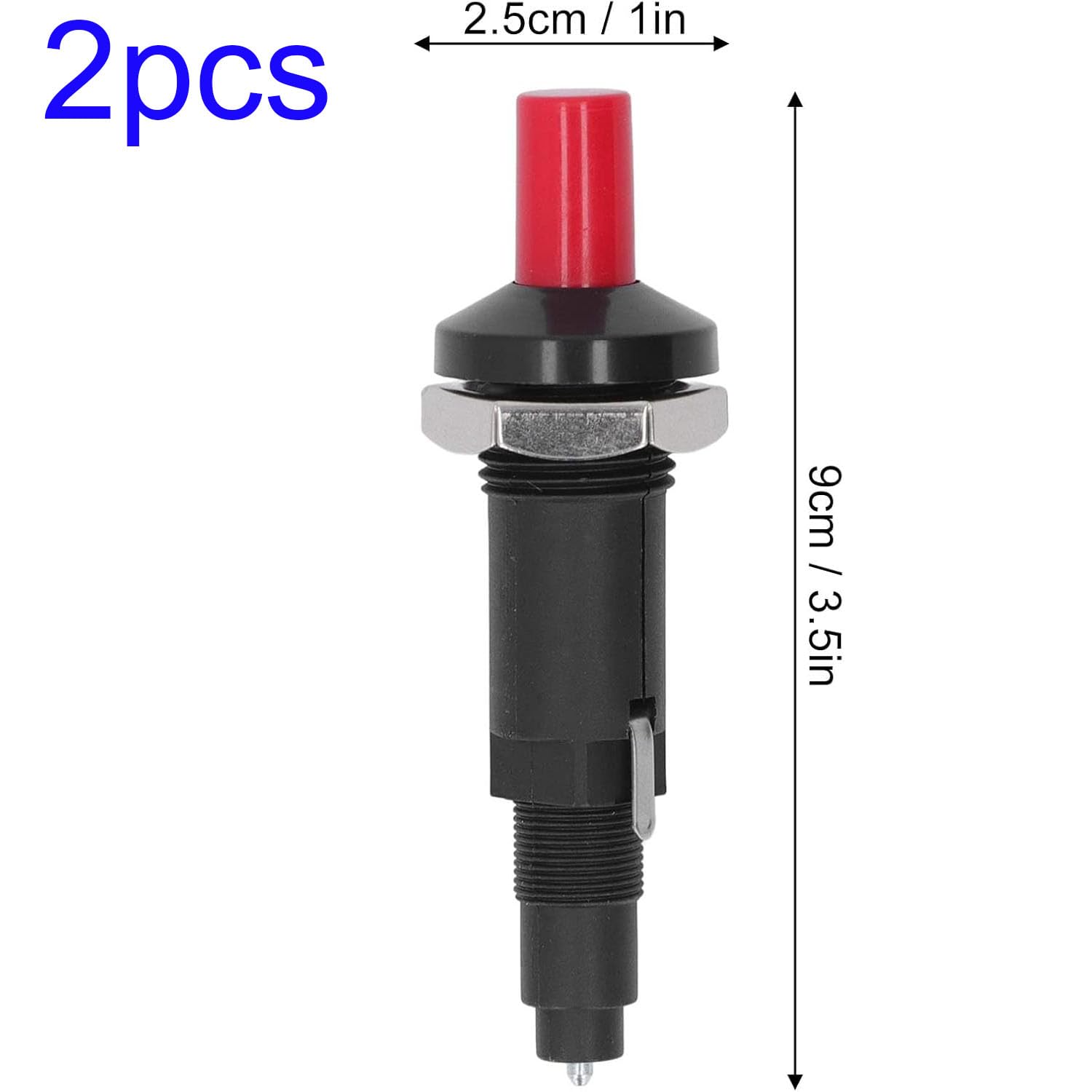 Allumeur Piézoélectrique,1 Out 2 Allumeur à Bouton,d'allumage à étincelle piézo,Allumeur Gril de Barbecu,pour barbecue à gaz Allumeur à électrode-2 Pièces
