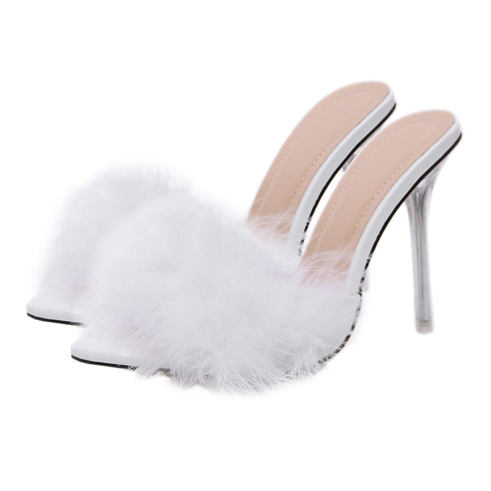 Holibanna Pantofole Stivali con per Donna Sandali Soffici per Le Donne Tacchi da Ragazza Sandals Sandale Ciabatte estive Sandali con Alto Scarpe estive Suola: Bianca
