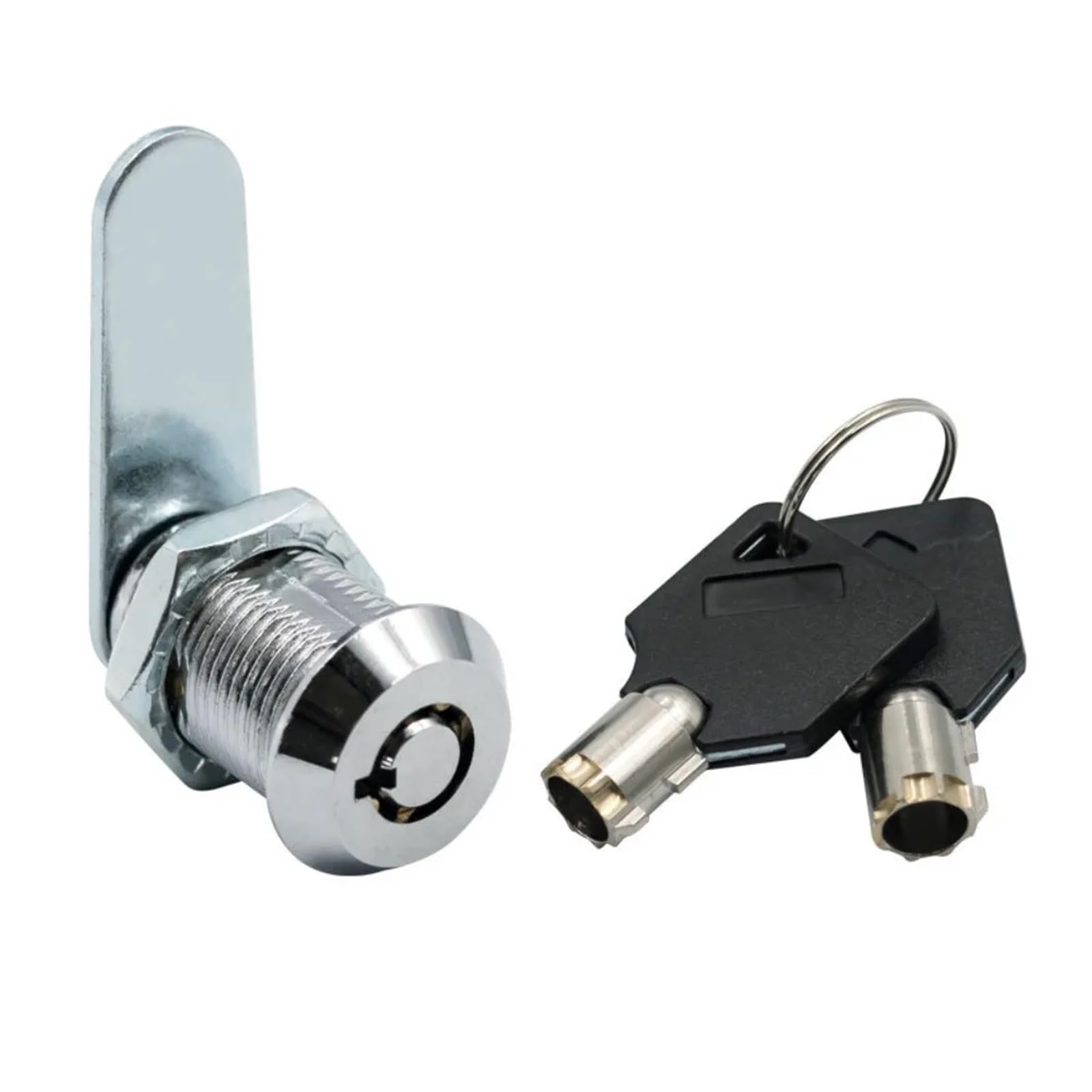 Fonhndg One Color Cabinet Locks 2 Sets Cylinder Safe Cam Lock Mailbox Locker File Metal Cabinet Mechanical Tongue Power Distribution Box Replacement + Keys(30Mm Key Single)