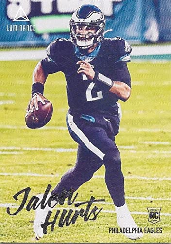 Jalen Hurts 2020 Panini Chronicles Luminance Football Series Mint Rookie Card 210 Picturing this Philadelphia Eagles Quarterback in His Green Jersey