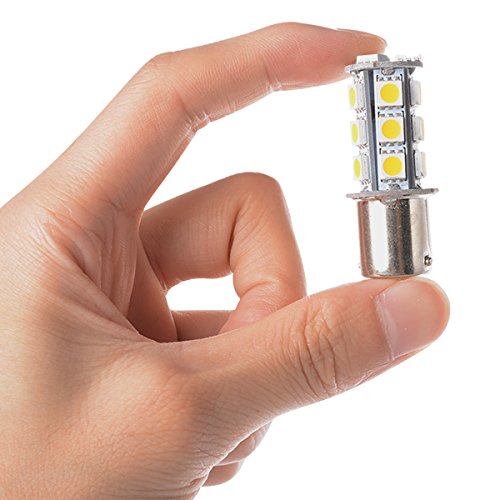 XCSOURCE 10PCS Warm White 1156 BA15S / 1141/1073 / 1095 Base 18 SMD 5050 LED Replacement Bulb for RV Camper SUV MPV Car Turn Tail Signal Brake Backup Light MA241