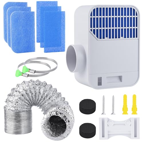 Consejos para Comprar secadora para ropa electrica disponible en línea. 47 Kit de ventilación para secadora de interiores actualizado 2025 para secadora de ropa eléctrica, trampa de pelusa para secadora de interiores 3 en 1 con 6 filtros de poliéster y...