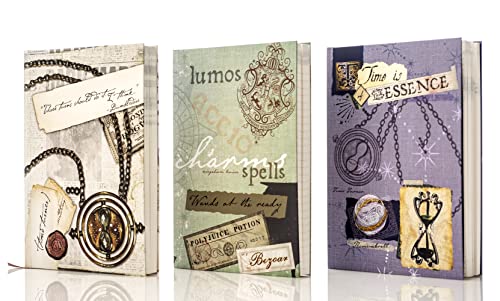 Conquest Journals Harry Potter Trio of Hardback Journals, 3 Book Set, Officially Licensed, Lay-Flat Binding, Ribbon Bookmark, Quality Paper, Classic Wizarding World Style
