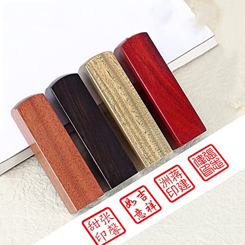 Sello Cuadrado Japonés Hanko Chop Con Nombre, Sello Chino de Madera Personalizado, Papelería Japonesa (Varios Tamaños)