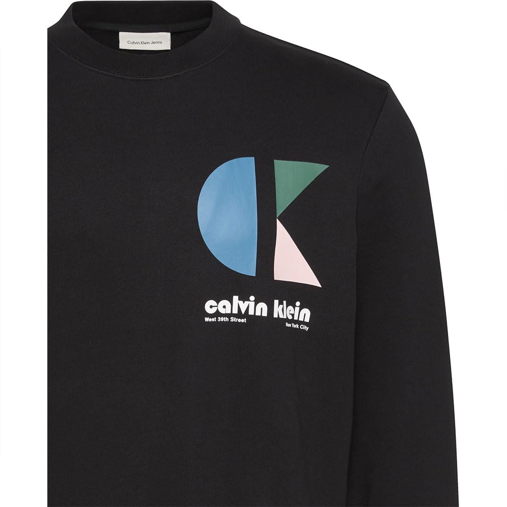 Calvin Klein Felpa Girocollo Uomo Nero LV04RC285G Taglia XL