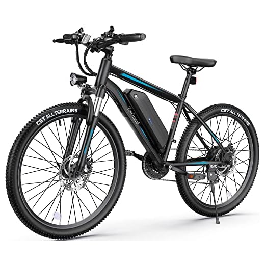 Wooken Electric Bike, Electric Bike for Adults 27.5'' E-Bikes with 500W Motor, 21.6MPH Mountain Bike with Lockable Suspension Fork, Removable Battery, Professional 21 Speed Gears Bicycle