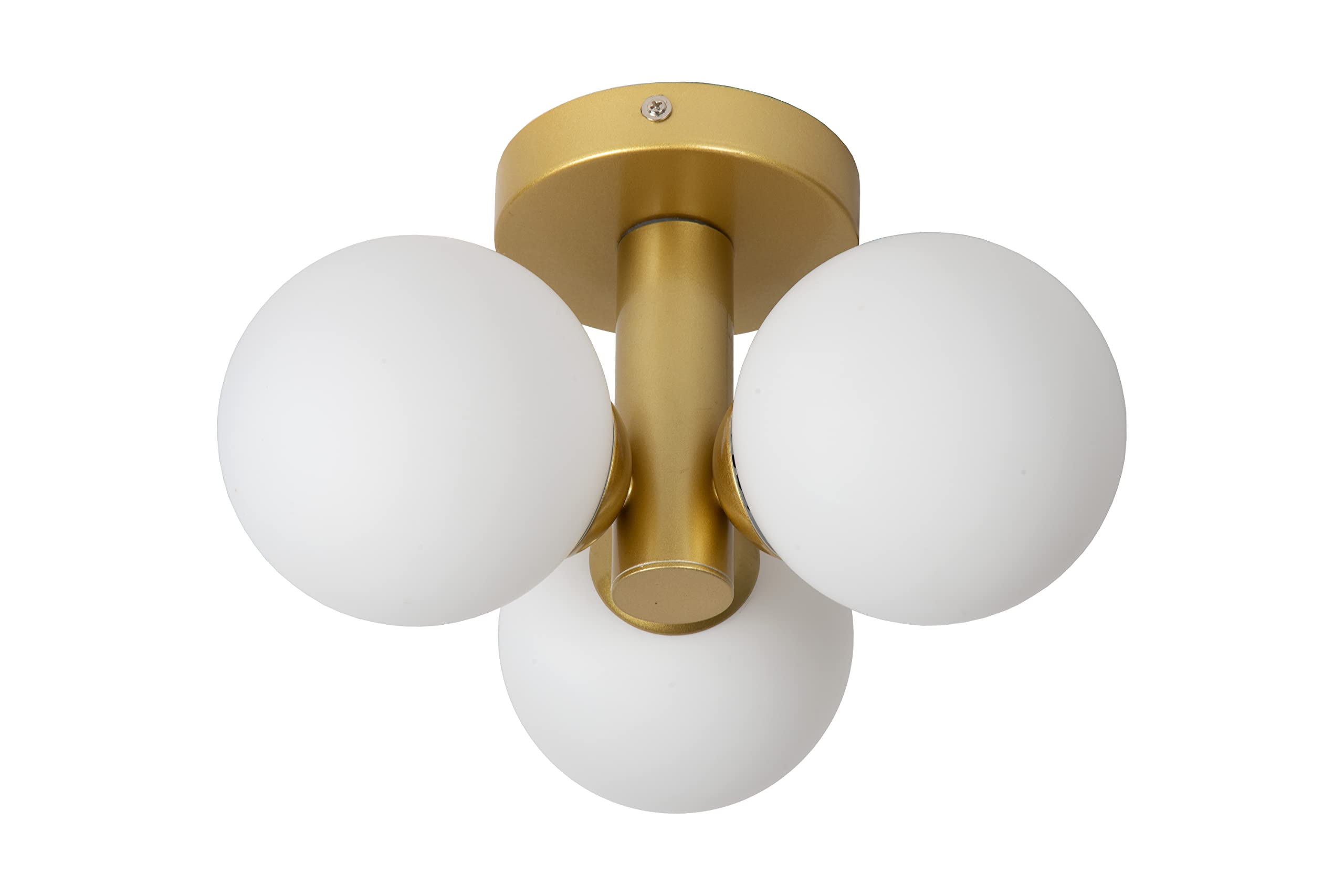 LUCIDE TRUDY - Plafonnier Salle de bains - Ø 28 cm - 3xG9 - IP44 - Or Mat/Laiton