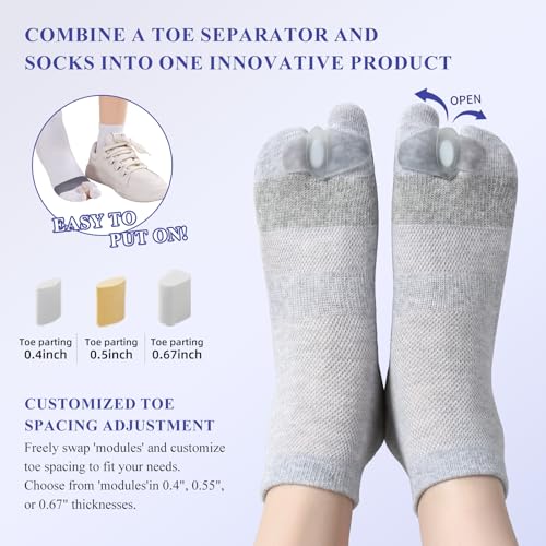 Image of Bunion Socks For Women & Men,Bunion Relief Socks,Big Toe Separator Socks,Toe Straightener Alignment, Hallux Valgus