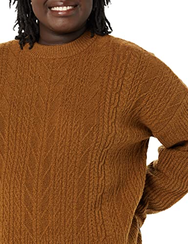 Image of Amazon Essentials Women's Soft-Touch Modern Cable Crewneck Sweater (Available in Plus Size)