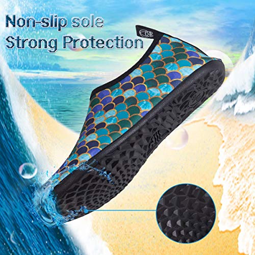Image of YALOX Water Shoes Women's Men's Outdoor Beach Swimming Aqua Socks Quick-Dry Barefoot Shoes Surfing Yoga Pool Exercise
