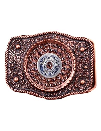 Pretty Hunter Belt Buckle Womens Spent Bullet Copper Pink BB003