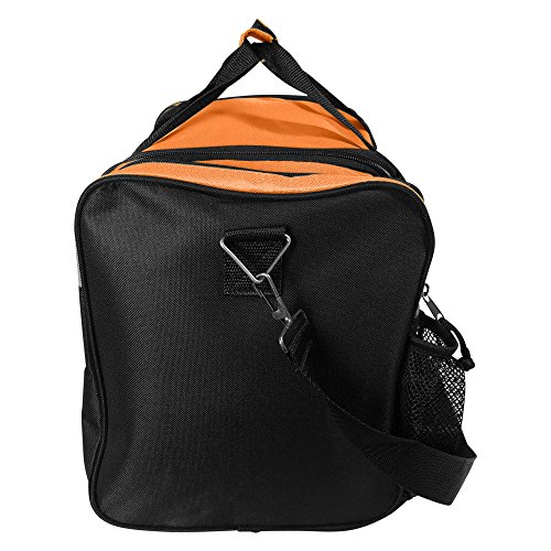 Image of DALIX 17 inch Duffle Bag Dual Front Mesh Pockets (Black Gold Gray Dark Green Navy Blue Maroon Royal Blue Orange Pink Purple Red White