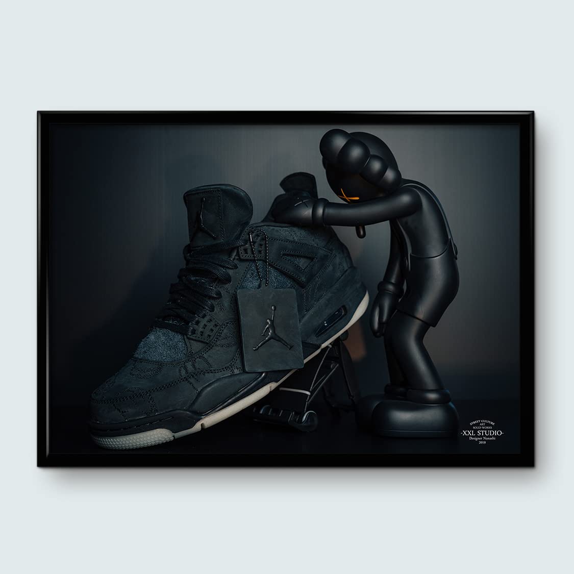 AIR JORDAN4 アート　点描画　banana Yamamoto AIR JORDAN4 アート 点描画 banana Yamamoto AIR JORDAN4 アート