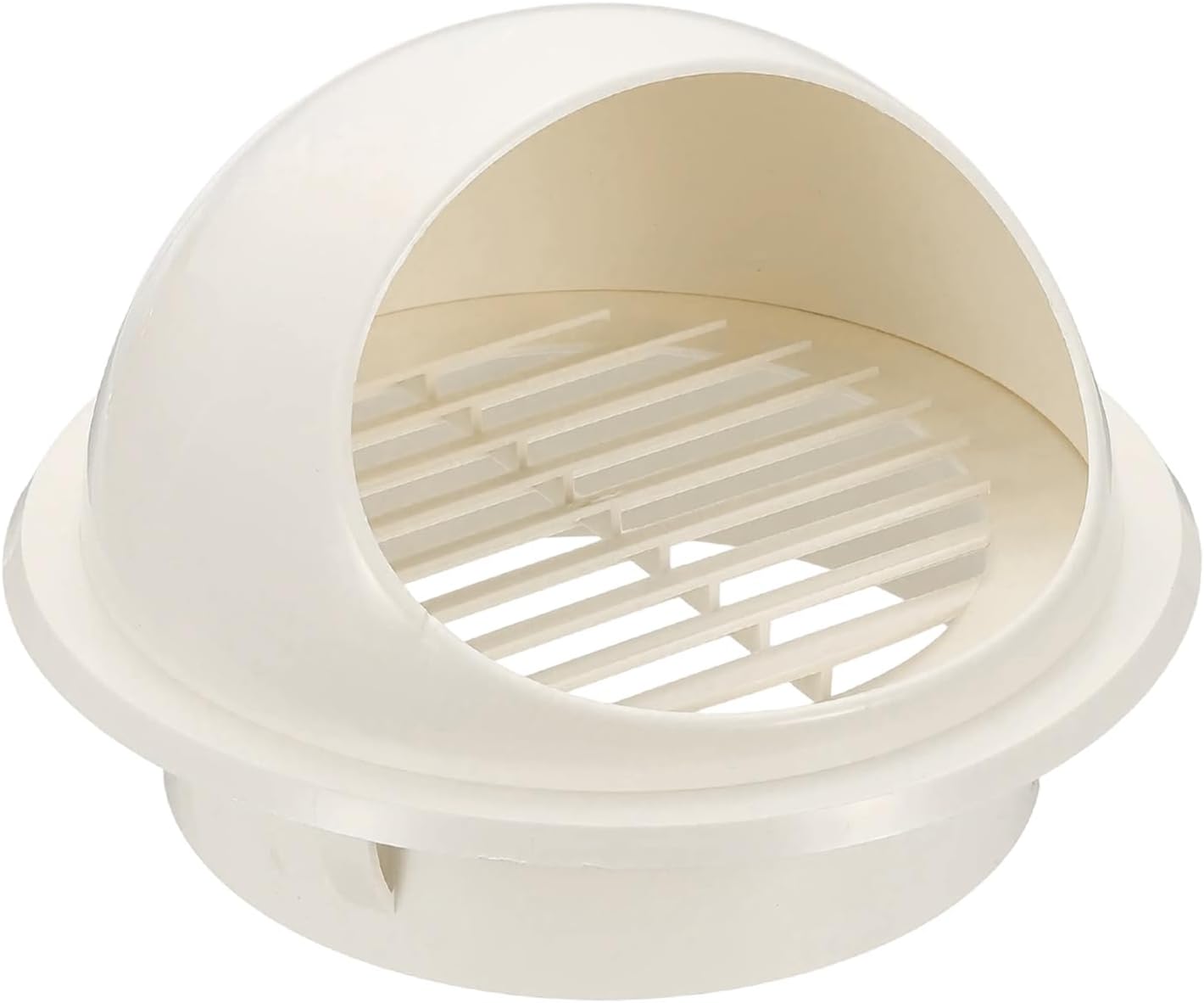 PATIKIL 8" Round Soffit Air Vents, PVC Louver Vent Cover Wall Vent Outside Caps Removable Half Spherical Dryer Air Vent Cap for Exhaust Air Ventilation HVAC System Outlet, White
