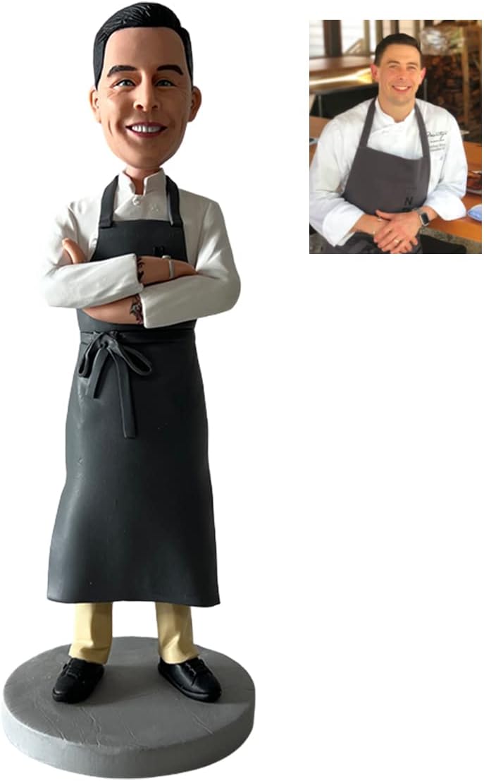 Custom Bobbleheads: Chef | Fully Customizable with Polymer Clay | Personalized Bobbleheads Best Gifts for, Birthday, Christmas etc.