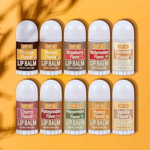 Image of 100 Pcs Sunscreen Lip Balms Bulk Back to School Gift Spf 30 Assorted Lipbalm Sticks Sunscreen Lip Moisturizer Travel Size Summer Care Bag Stuffers for Beach Summer Party Favors