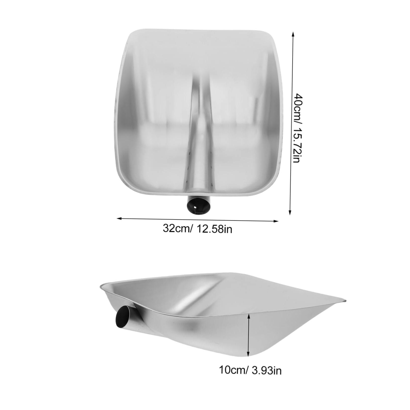 Alipis Testa della Pala da Neve in Acciaio Inossidabile Resistente Design Ergonomico per Pulizia Neve All'aperto e Gestione Cereali, Facile Installazione