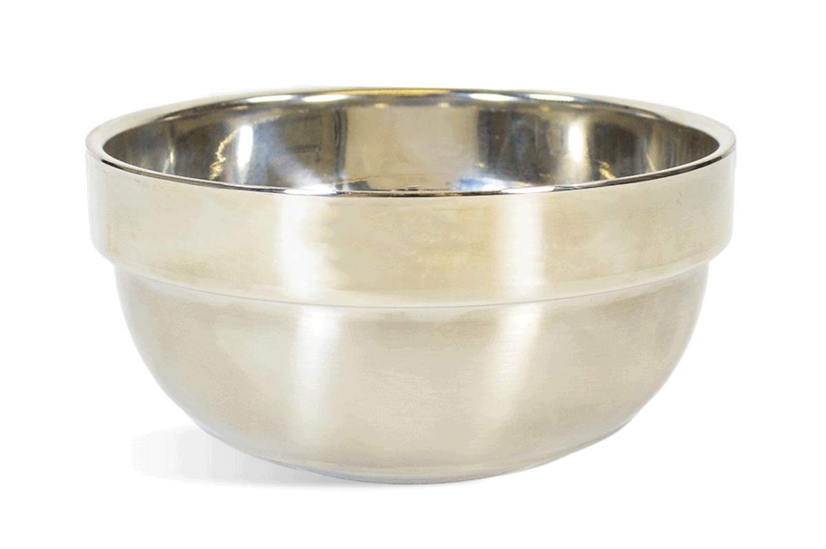 Silver Shave Bowl - Stainless Steel
