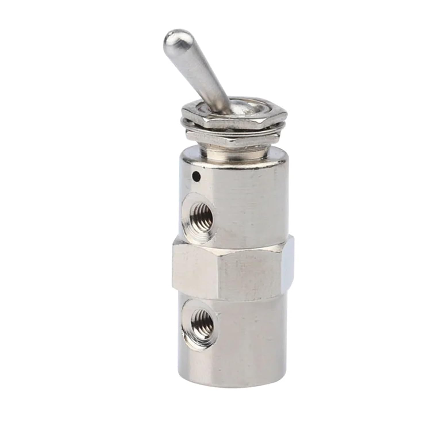 TAC-4V Exhaust valve 2 Position 5 Way Toggles Cylindrical Mechanical Air Pneumatic Valve switch w Fiittings(No Fittings)