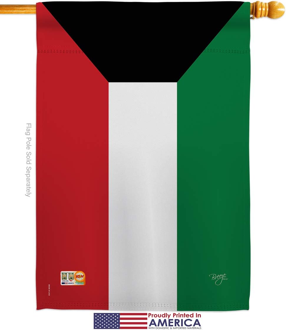 Kuwait House Flag Regional Nationality Nation International World Country Particular Area Small Decorative Gift Yard Banner Made In USA 28 X 40