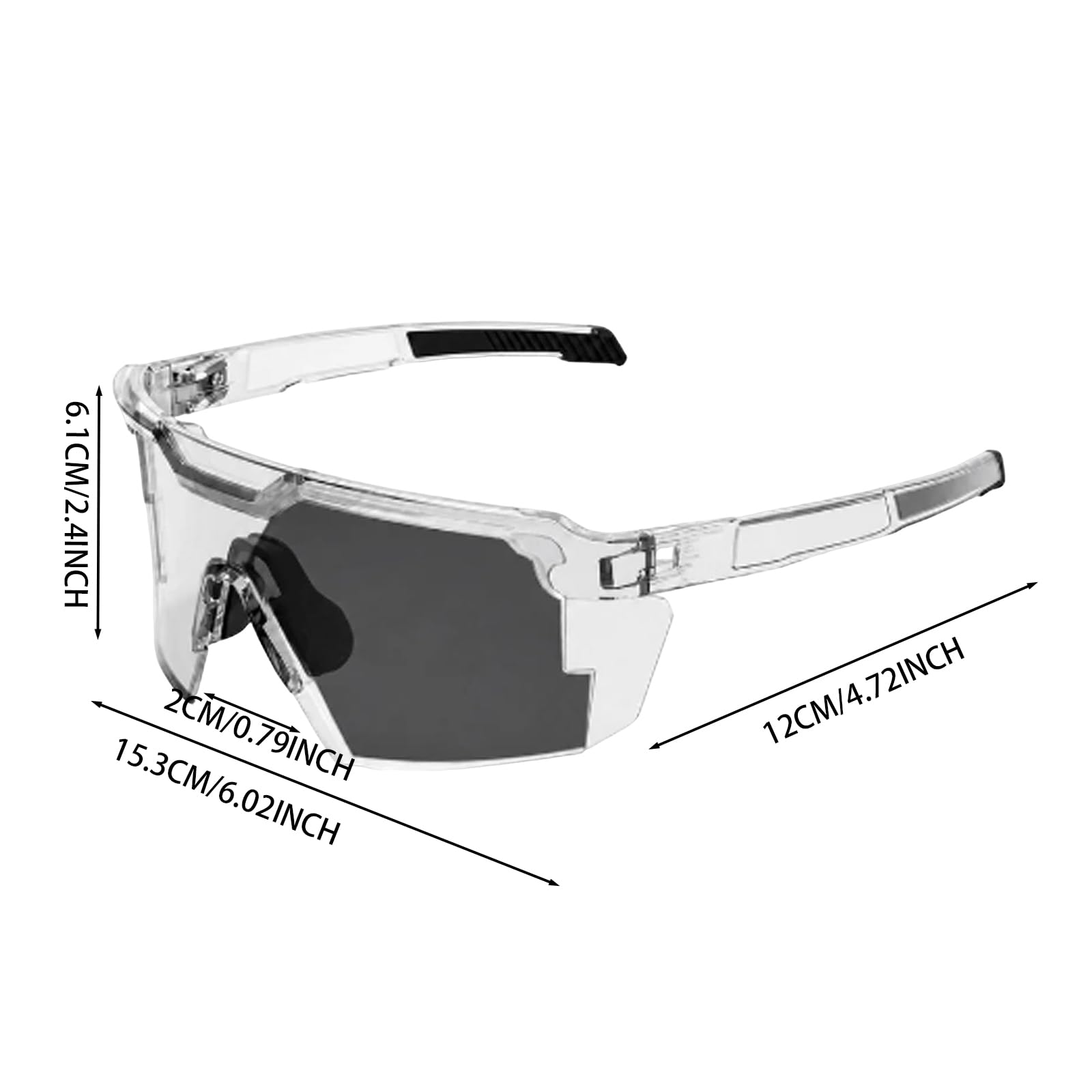 Gafas de sol polarizadas fotocromáticas UV400, lentes de policarbonato resistentes a los impactos para deportes al aire libre y protección del trabajo, gafas duraderas