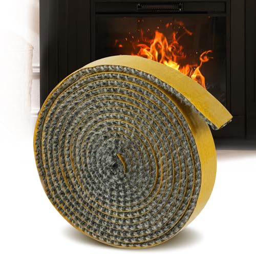 flintronic junta refractaria chimenea, Autoadhesivo Junta cristal, Junta Refractaria, Autoadhesivo Junta cristal para Estufa de leña, chimenea, puerta chimeneas (2mm*15mm*2m)
