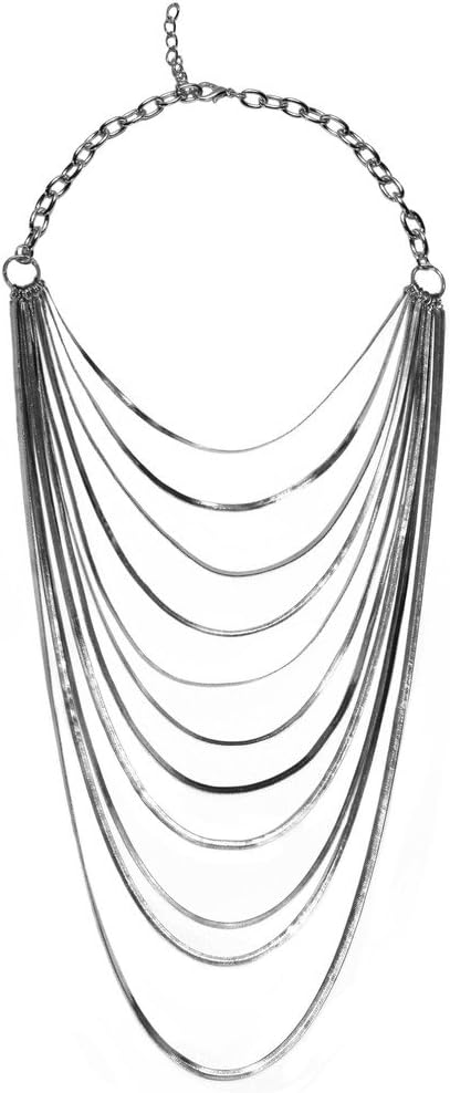 Cocoa Jewelry Designer Fashion Jewelry & Accessories Multi Layer Waterfall Chain Necklace Plated Brass