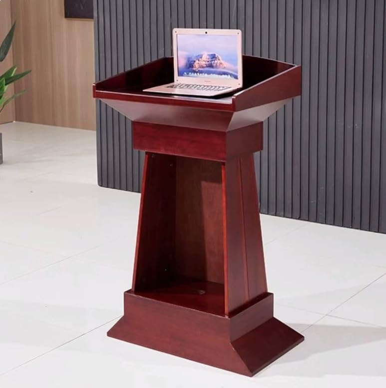 Podio Leggii da Podio in Legno Massello Pulpiti da Chiesa Portatili Leggii per Insegnanti di Scuola Leggii per Conferenze per Ufficio Scrivania in Piedi Podio(A)