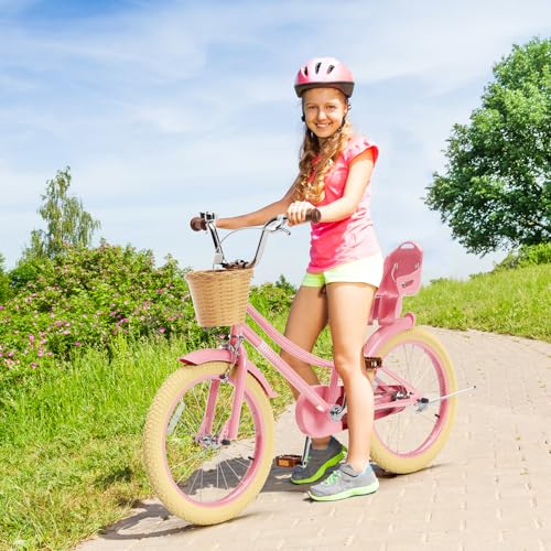Image of Glaf Girls Bike Bicycle for 2-12 Years Old 12 14 16 20 inch Kids Toddler Bike with Training Wheels and Basket,Doll Seat, Kids Bike Bicycle for Gift