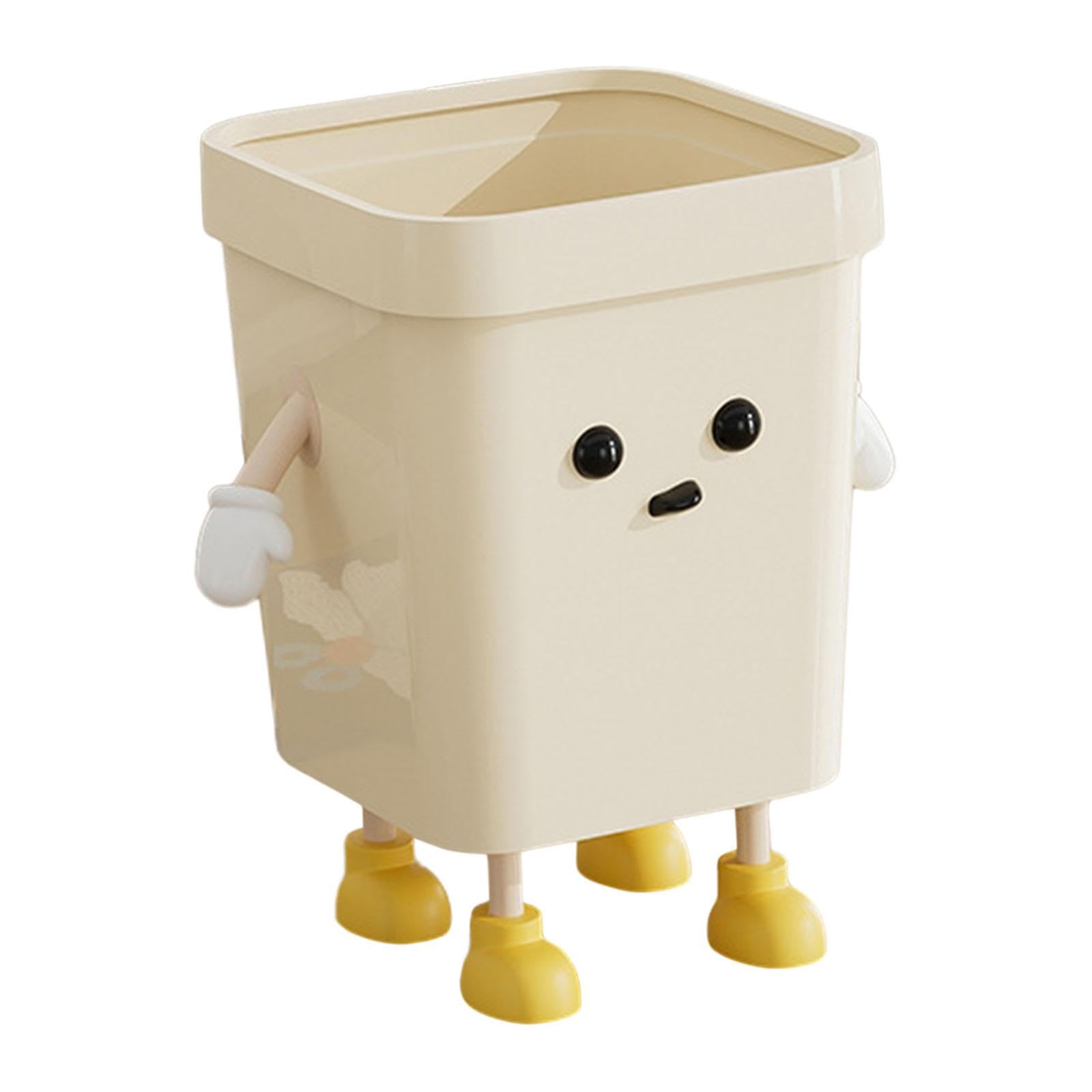 Creative Waste Bin, Niedlicher Cartoon Mülleimer mit offenem Deckel, Multifunktionaler Mülleimer für Büro, Schlafsaal, Wohnzimmer, Mittelgroß stehend stil b