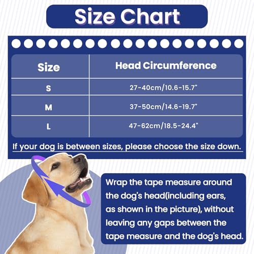 IECOii Soft Dog Calming Hoodie Anxiety Relief Dog Ear Muffs Noise Protection Dog Ear Wrap Hematoma Fireworks Dog Ear Cover for Bath Blow Drying Dog Head Cover Noise Cancelling Sleep Help Headband