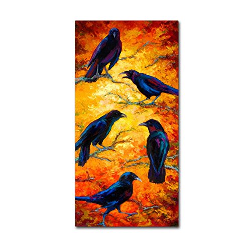 Crows 9 By Marion Rose, 16X32-Inch Canvas Wall Art #TOP6
