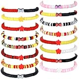 Landical 16 Pcs Mouse Birthday Party Supplies Favors Friendship Bracelet Set Adjustable Stretch Beaded Bracelets