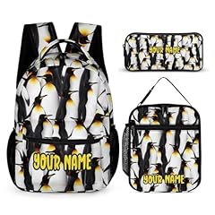 Penguin Backpack 2 With Lunch Bag Pencil Bag Custom