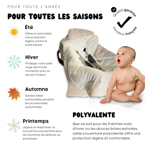 Couverture cosy bébé pour sièges auto multifonction toutes saisons