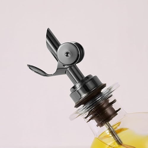Miniatura 6 de Molimoli Dispensador de aceite y vinagre con boquilla de vertido de metal, vertedor pesado, dispensador de botellas de vidrio para cocina con