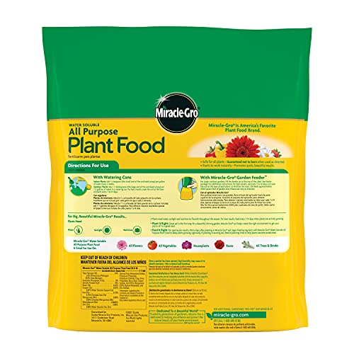 Image of Miracle-Gro Water Soluble All Purpose Plant Food, 5 lb. | Fertilizer for All Indoor or Outdoor Plants including Roses, Flowers, Vegetables, Houseplants, Trees, and Shrubs