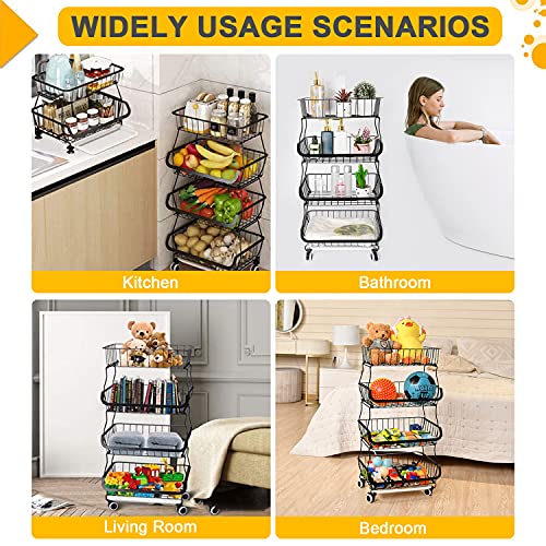 4 Tier Fruit Basket for Kitchen