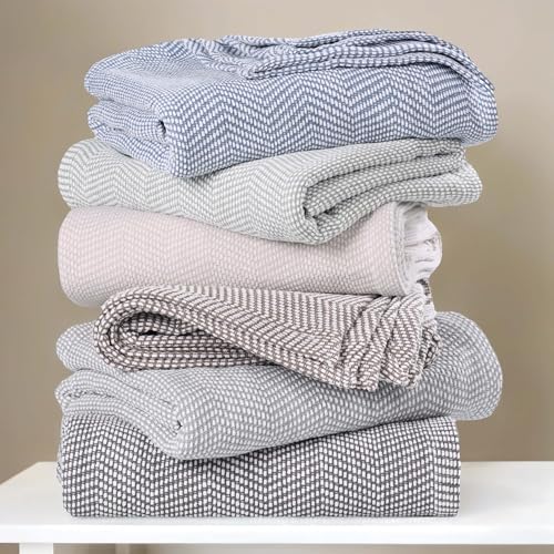 Couverture en coton chenille à chevrons pour lit et canapé - 8