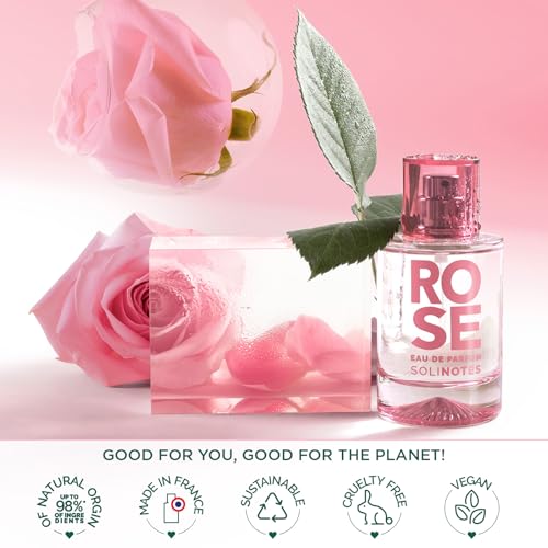 Image of Solinotes Rose Eau de Parfum, Peony & Musk, for Women & Men, 1.7 Fl Oz