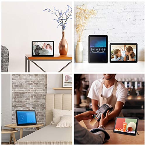 Smart Digital Photo Frame with 1920x1080 IPS Screen Digital Picture Frame Support Adjustable Brightness Photo Frames 1080P Video Music Remote 16:9 Widescreen (8 inch WiFi, Black) - Thumbnail 3